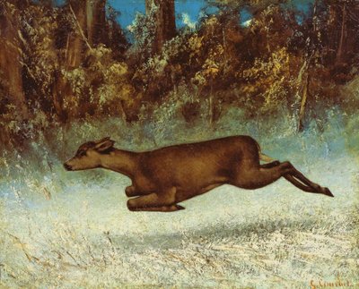 Cerva che salta da Gustave Courbet